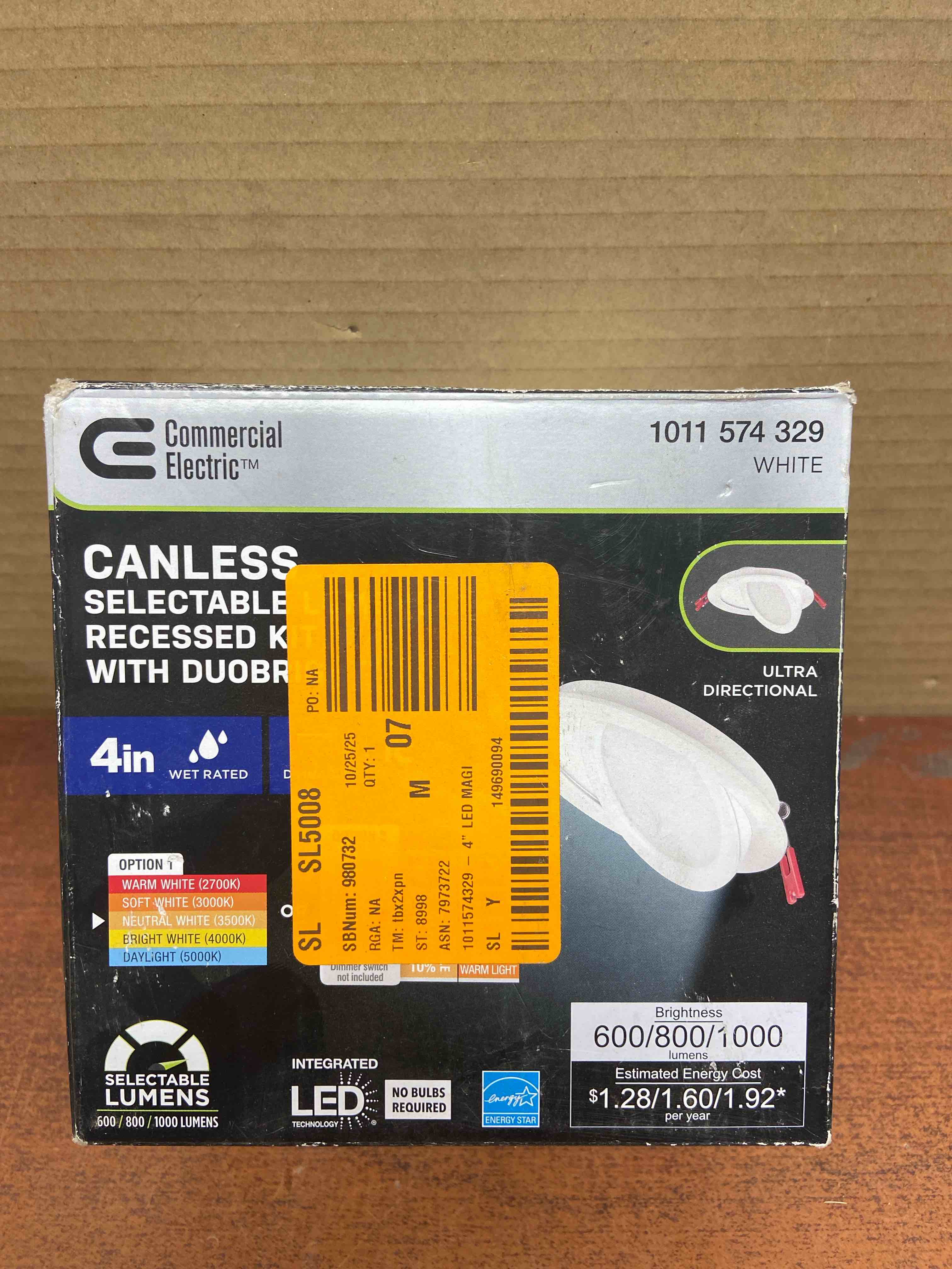 Condition photo showing Good Condition for elite series 4 in. led duobright, 3-level lumen select, ultra directional canless recessed light, adjustable cct
