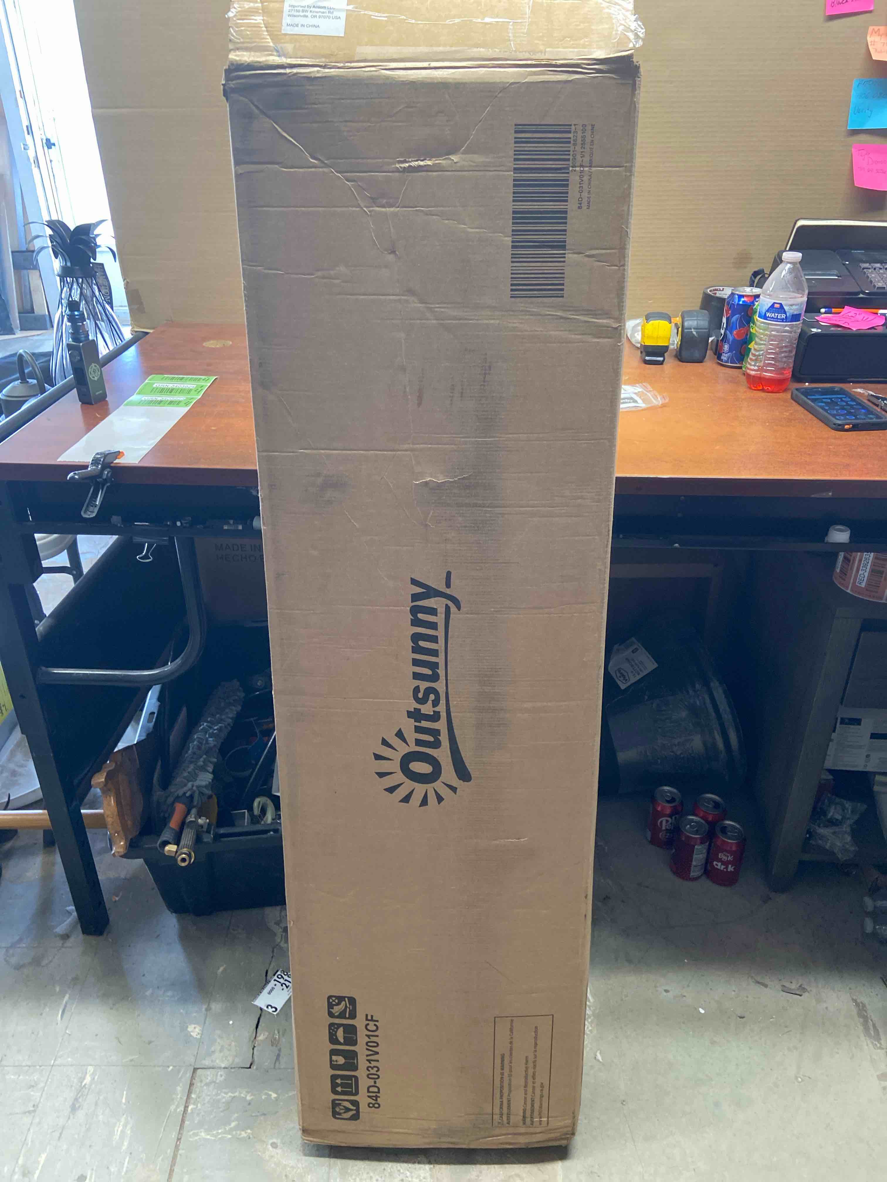 Condition photo showing New/Like New for outsunny 15 ft umbrella with crank open design 