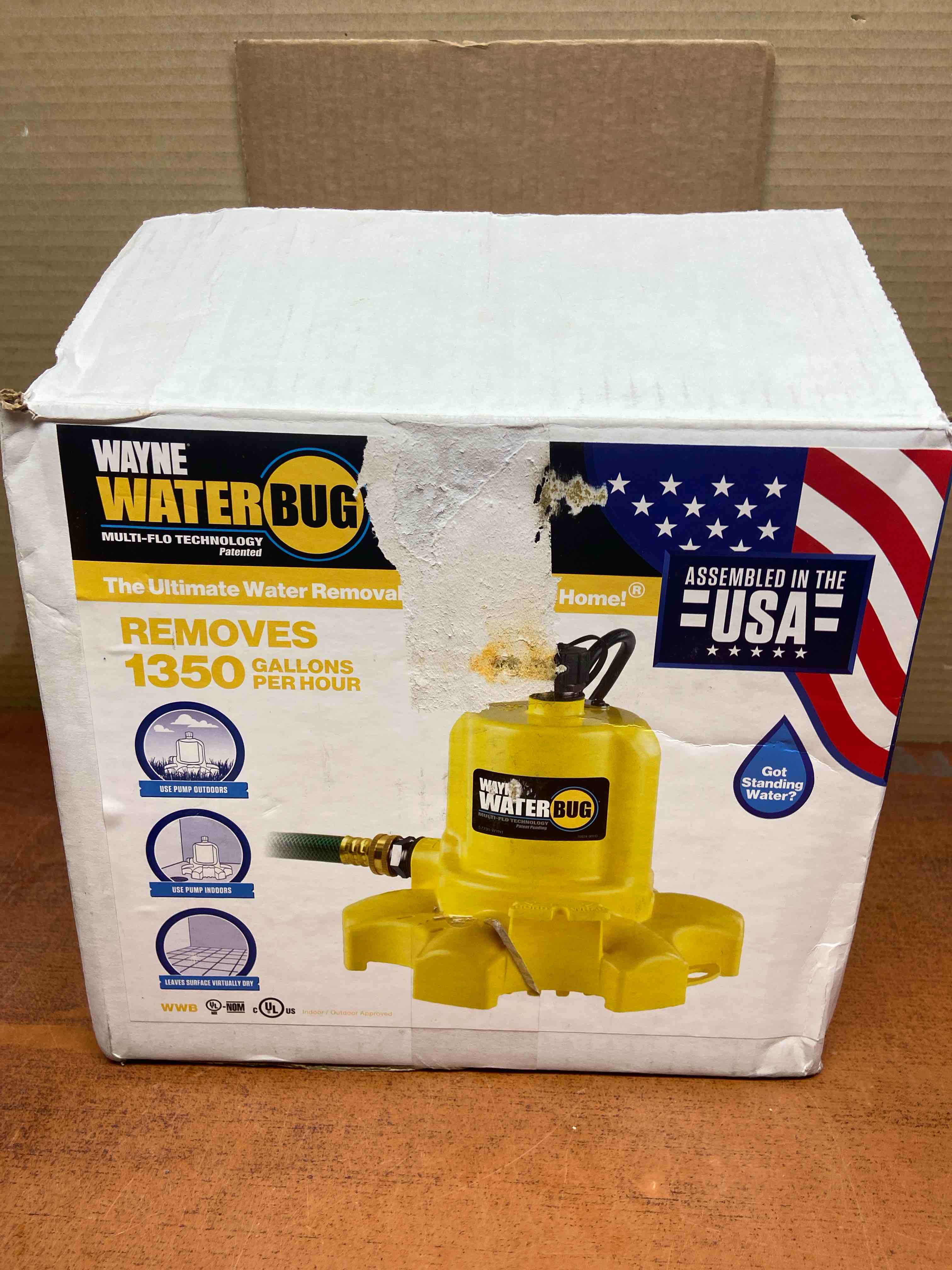 Wayne Wwb Waterbug Submersible Pump with Multi-Flo Technology