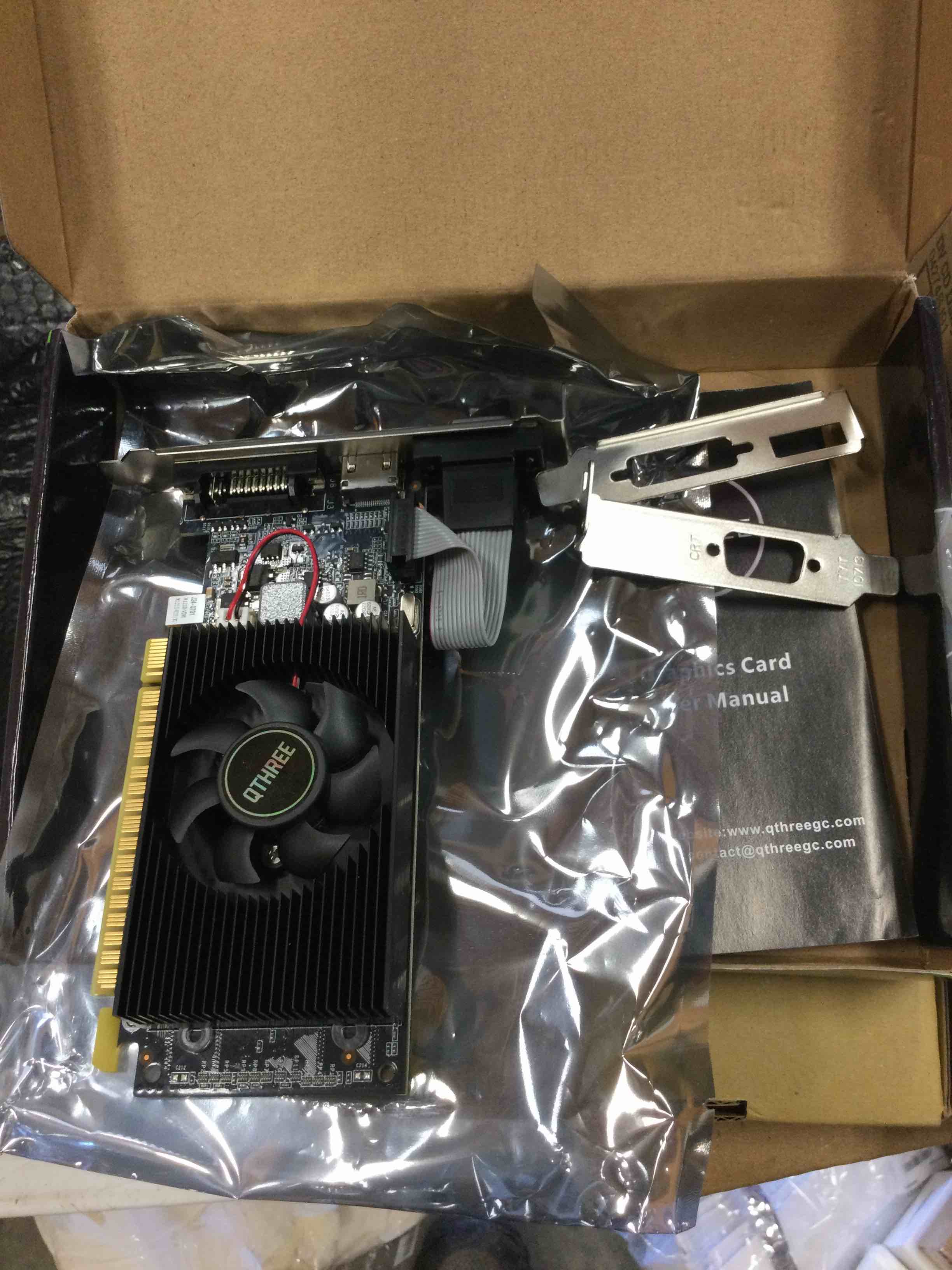 QTHREE GT 210 Graphic Card,1024 MB,DDR3,64 Bits,HDMI,DVI,VGA,589 MHz Core Frequency Desktop Video Card for PC Working,PCI Express x16,Low Profile