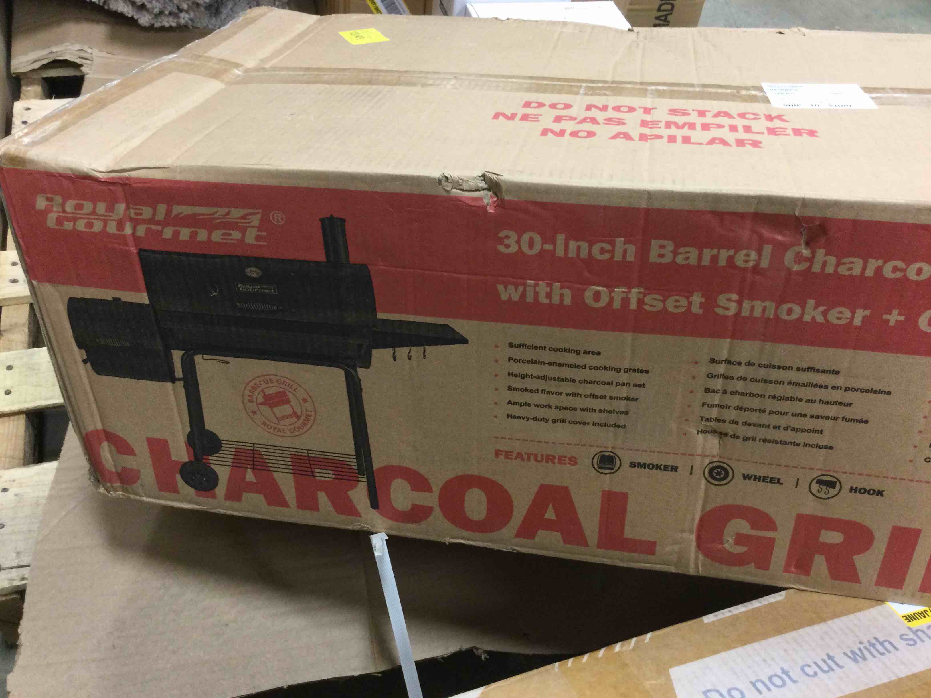 royal gourmet 30 cc1830sc charcoal grill with offset smoker and cover