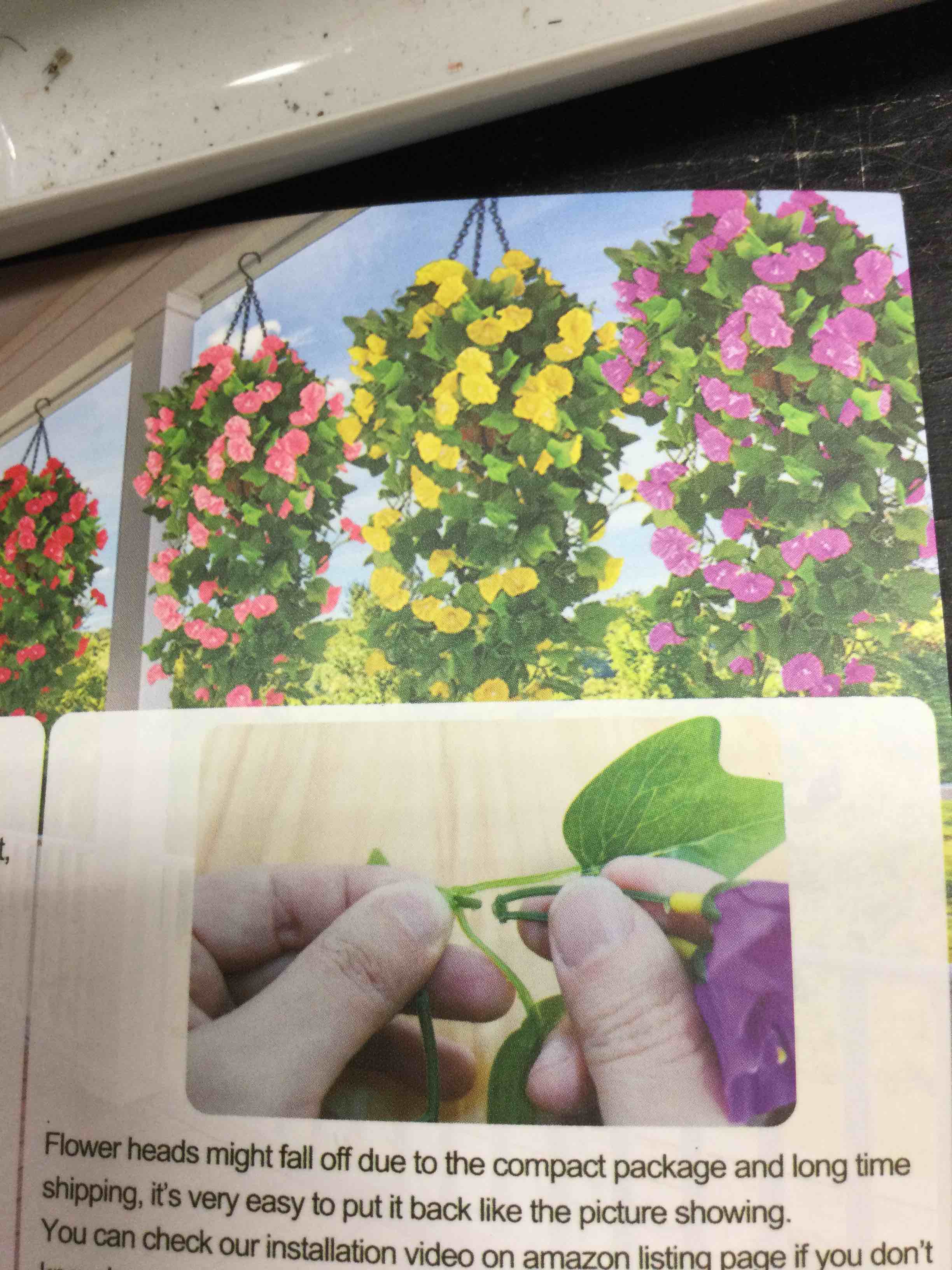 Artificial Plants for Decor Outdoor, Artificial Hanging Flowers for Decor Indoor Outdoor, Flowers Artificial Plant, Artificial Fake Petunias for Outdoors