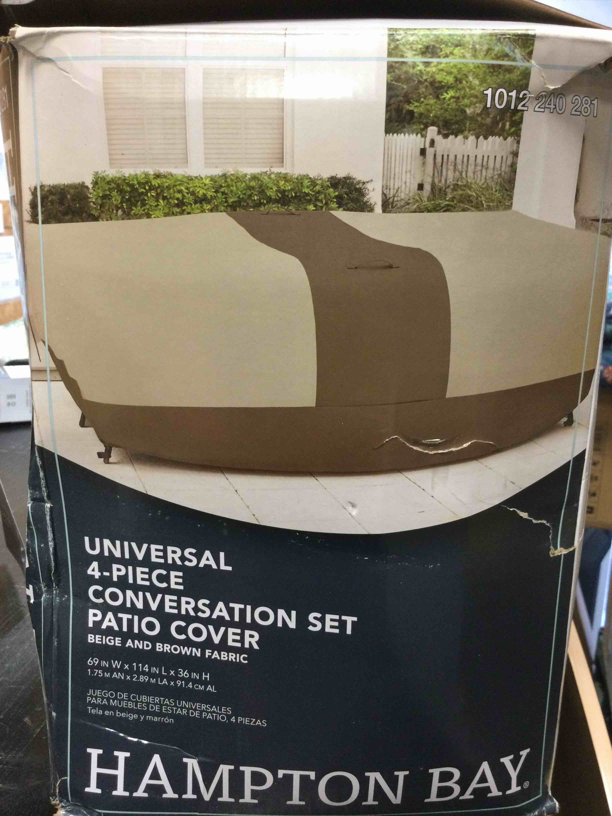 Hampton Bay Universal 4-Piece Conversation Set Patio Cover