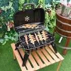 Outsunny 14" Portable Charcoal Grill, Tabletop Outdoor Small Grill with Heat Preservation Net, Venting System, Foldable Legs, Travel Size BBQ Perfect for Camping, Backyard, Tailgates, Black