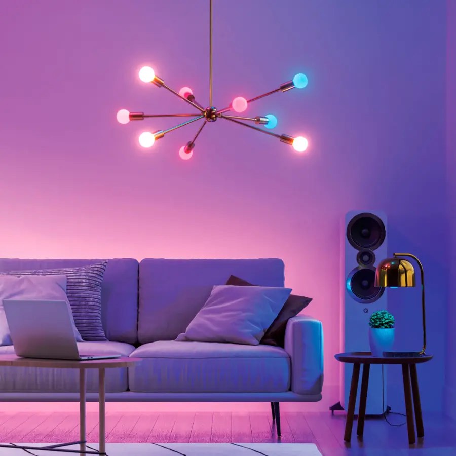 Nanoleaf - Essentials A19 Smart LED Bulb Thread & Matter Compatible (3 Pack) - Multicolor
