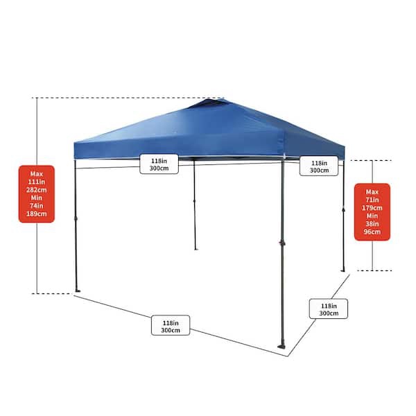 Everbilt 10 ft. x 10 ft. Blue Instant Canopy Pop Up Tent