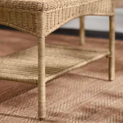 Hampton Bay Rosemont Woven Coffee Table Light Brown Finish