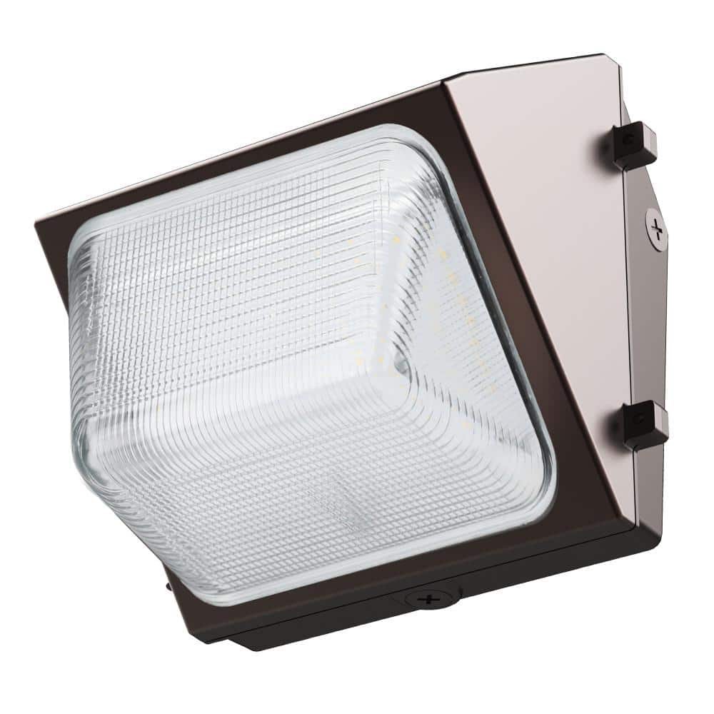 Feit Electric 4000 Lumen Integrated LED Bronze Dusk to Dawn Commercial Wall Pack Light, 4000K