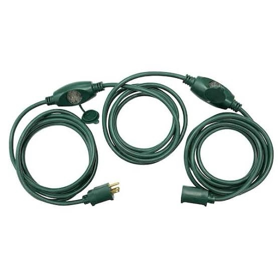 HDX 25ft 14/3 3 Inline Outlet Outdoor Extension Cord
