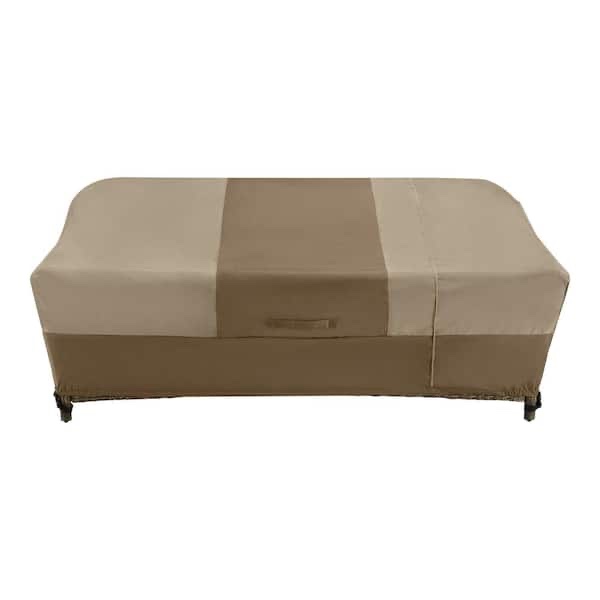 Hampton Bay Universal Loveseat and Sofa Patio Cover - Beige and Brown