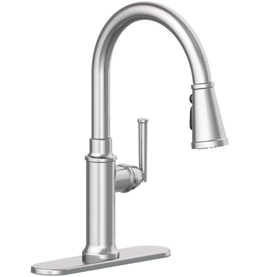 Oswell Single-Handle 3-Function Pull-Down Sprayer Kitchen Faucet in Stainless Steel