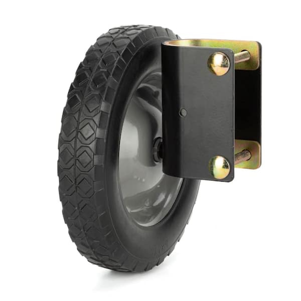 8 in. Side Mount Heavy Duty Rubber Gate Caster, Fits 1-5/8 in. to 2 in. O.D. Round Tube Gate Frames