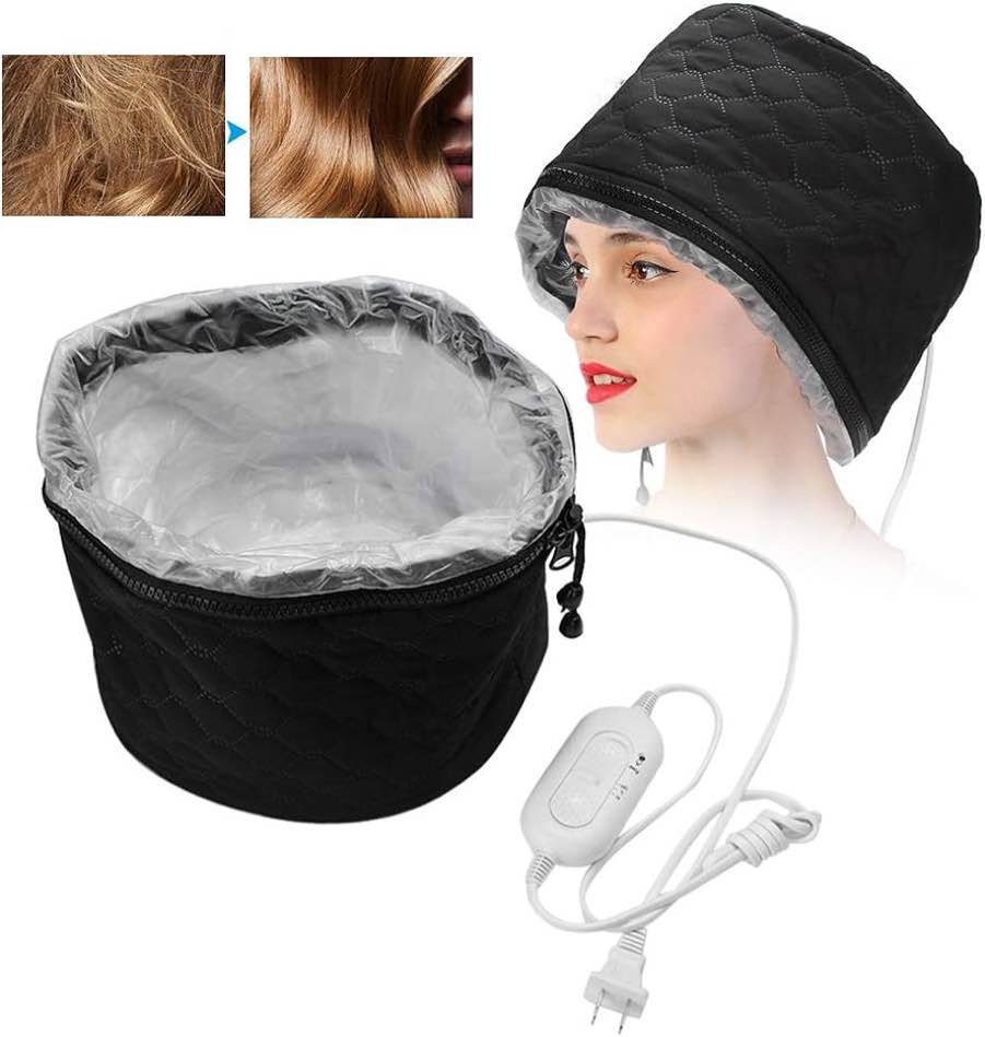 Hot Oil Treatment Hat ,heat cap for deep conditioning Hair Treatments Hat Hair Beauty Tool Electric Heating Treatment Hat Household Temperature Controller Absorb Nutrients