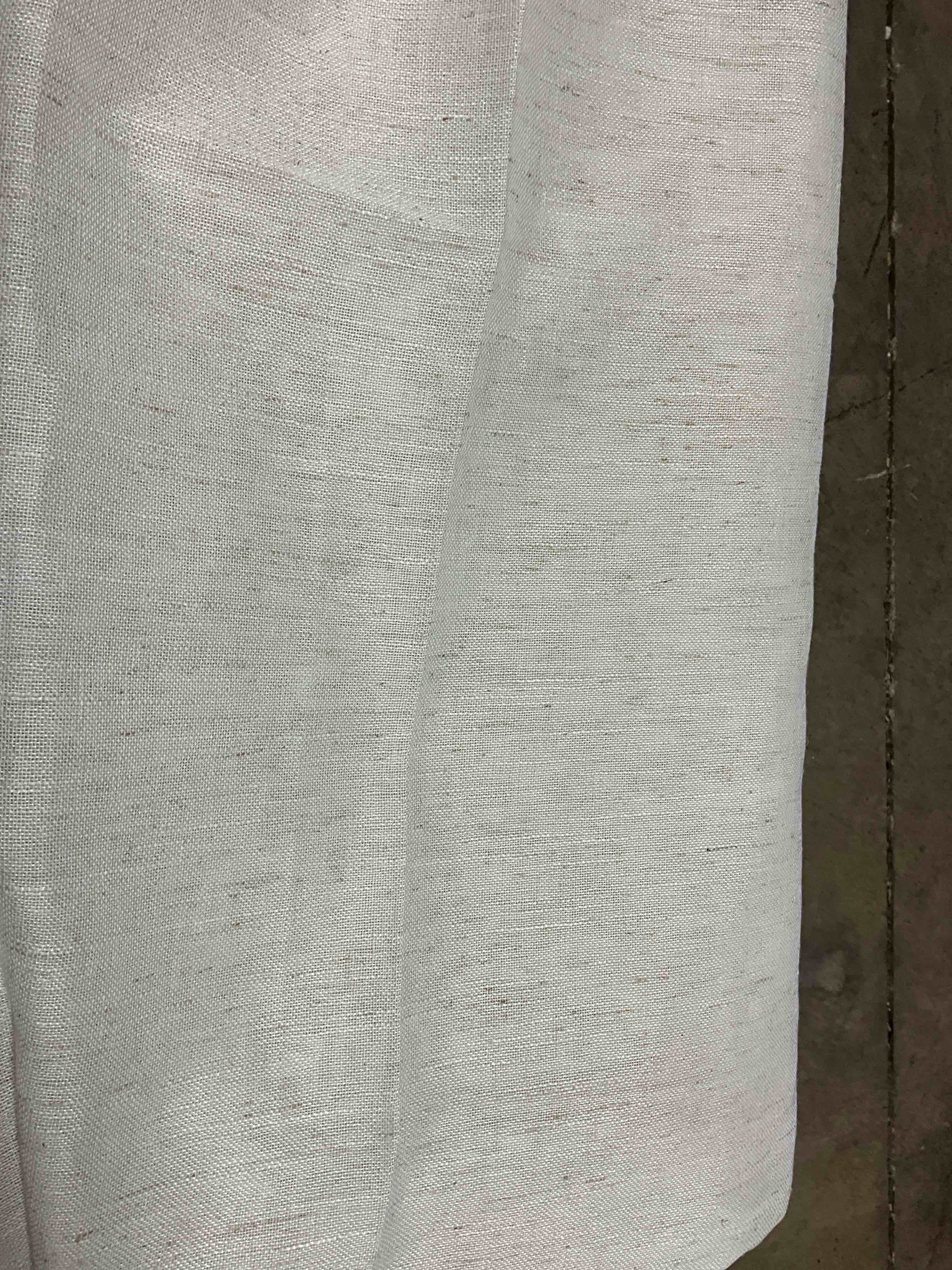 Cobble and hill Cream Linen Light Filtering Curtains