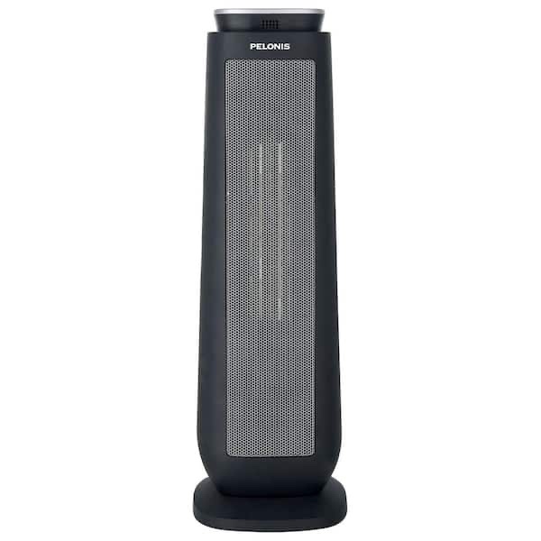 1500-Watt 23 in. Digital Tower Indoor Ceramic Heater Quiet Operation w/ Safety Overheat Protection and Fan Mode in Black