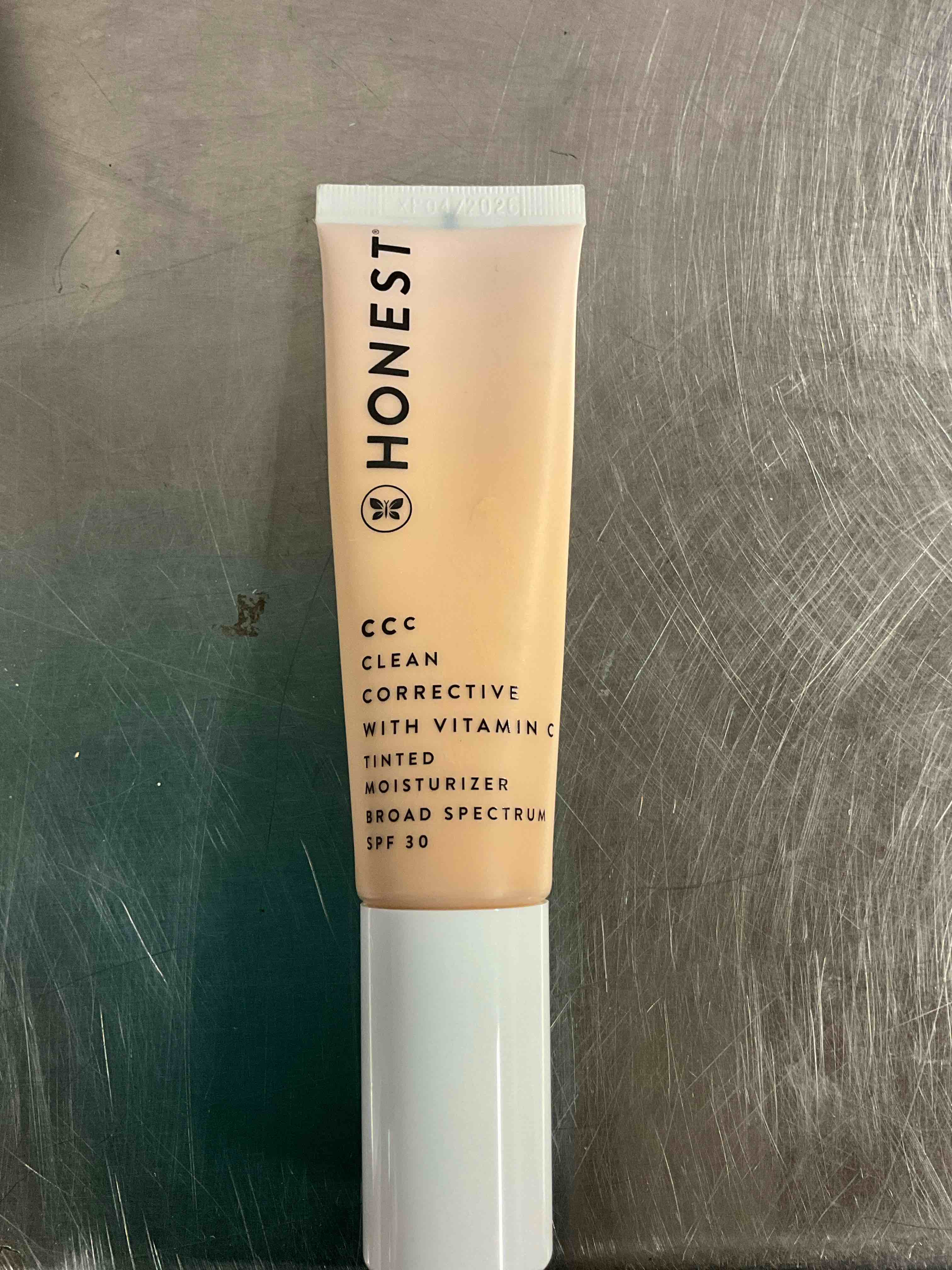 Condition photo showing Good Condition for Used. Honest Beauty CCC Clean Corrective with Vitamin C Tinted Moisturizer | Mineral SPF 30 | Vegan + Cruelty Free | Tundra Fair, 1 fl oz