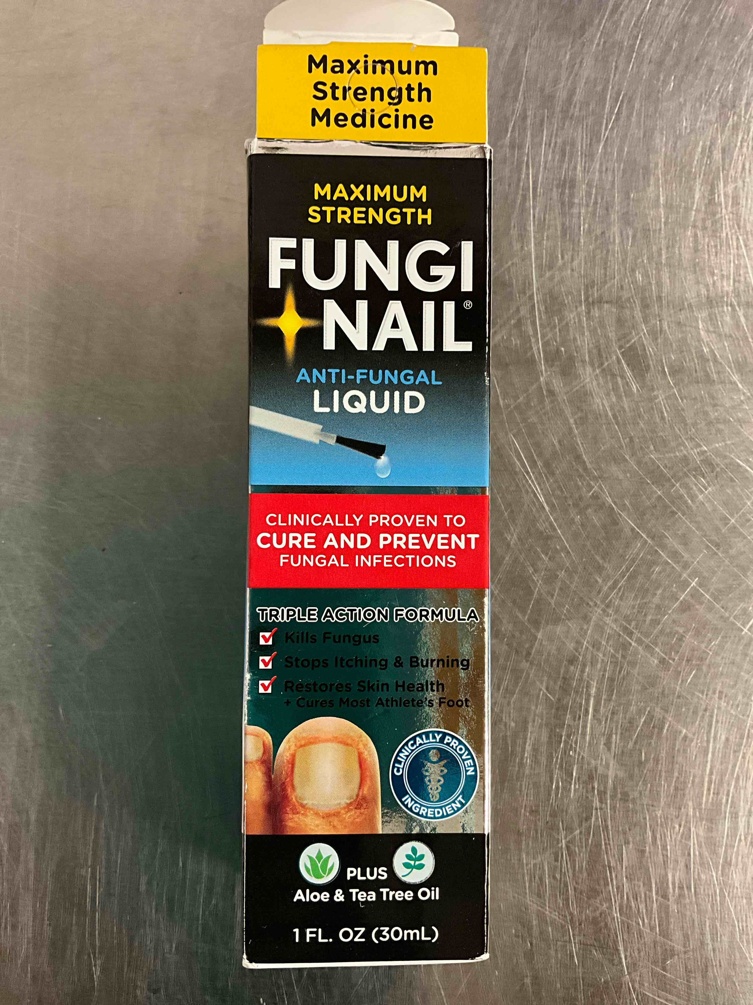 Condition photo showing Brand New for Fungi-Nail Anti-Fungal Liquid Solution, Kills Fungus That Can Lead to Nail & Athlete's Foot with Tolnaftate & Clinically Proven to Cure and Prevent Fungal Infections 1 Fl Oz (Pack of 1)