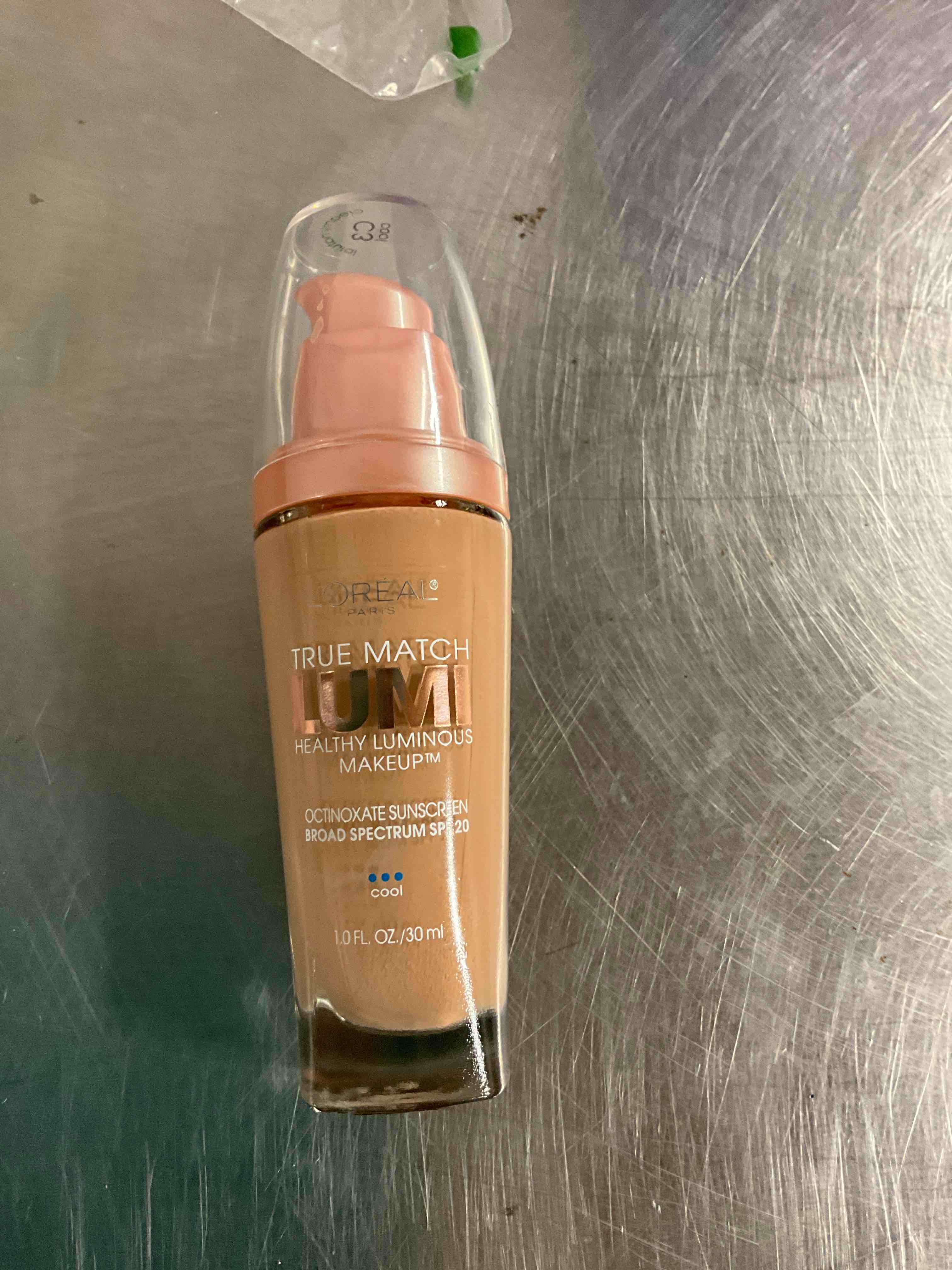 Condition photo showing New/Like New for L'Oreal Paris True Match Lumi Healthy Luminous Makeup, C3 Creamy Natural, 1 fl; oz.