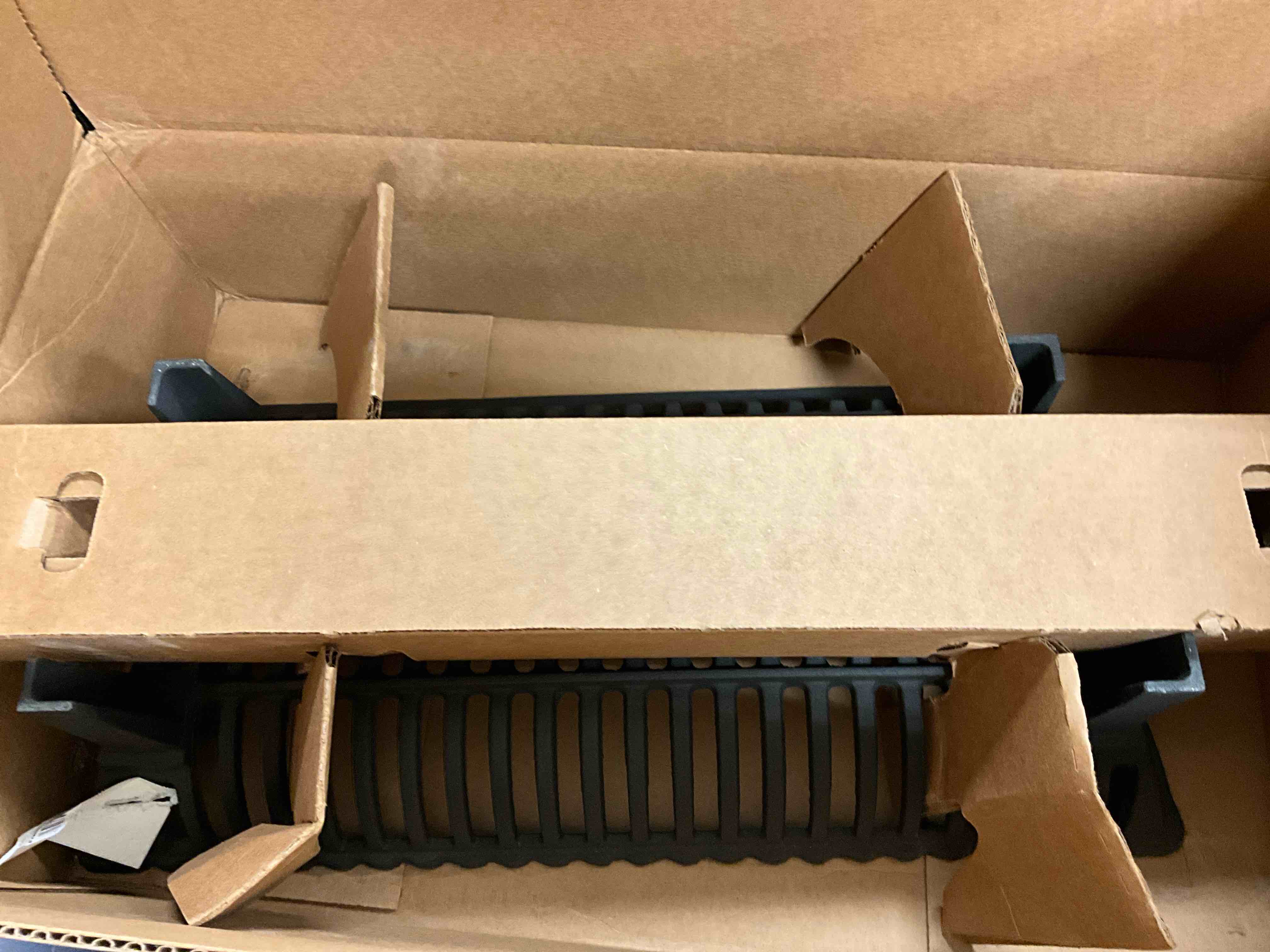 Condition photo showing New/Like New for Liberty Foundry G27-4-BX Fire Grate, 27" W x 12.5" D x 7" H, Black