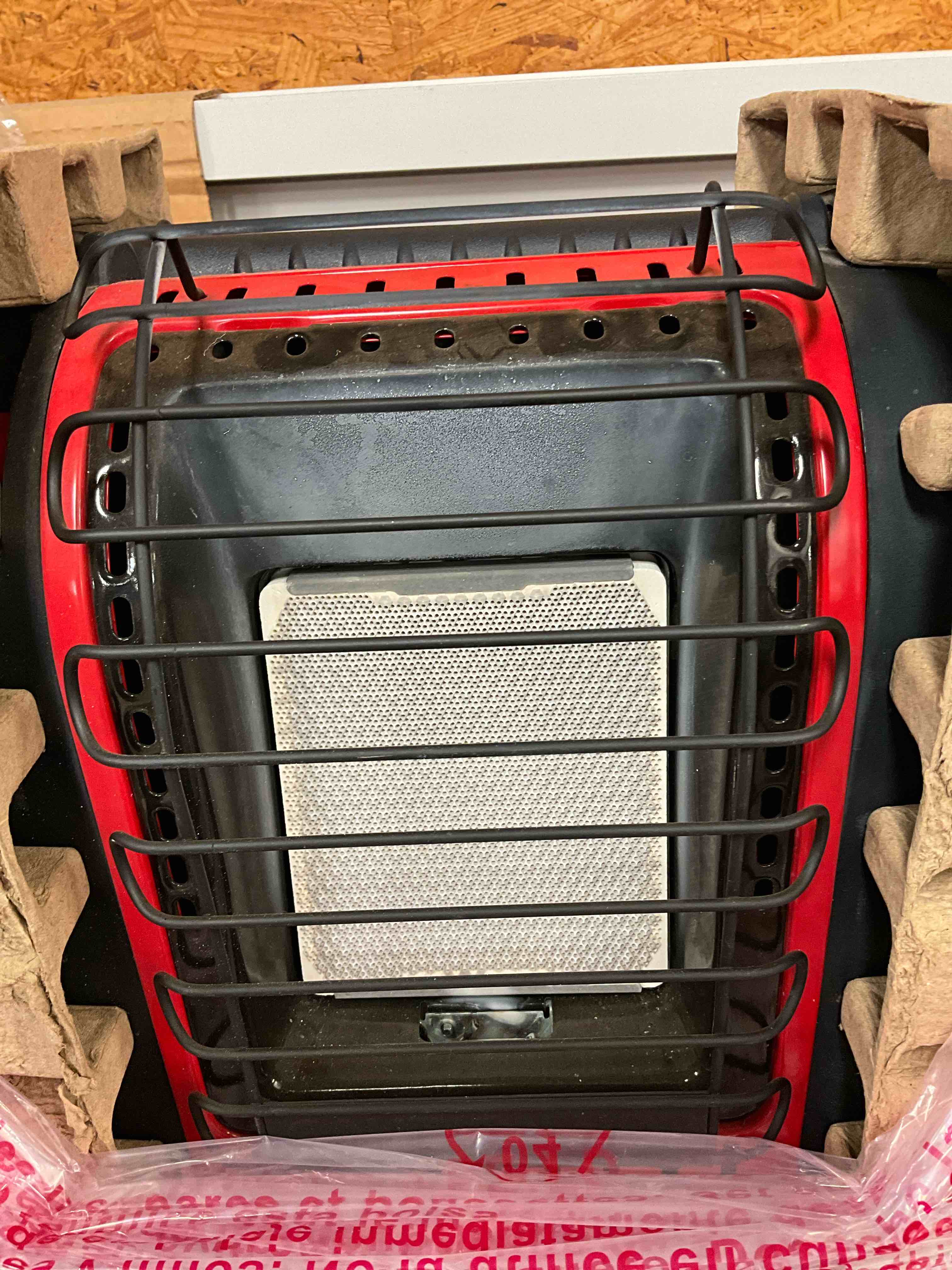 Condition photo showing Good Condition for Previously Owned. 9,000 BTU Portable Buddy Radiant Propane Heater Red Heater