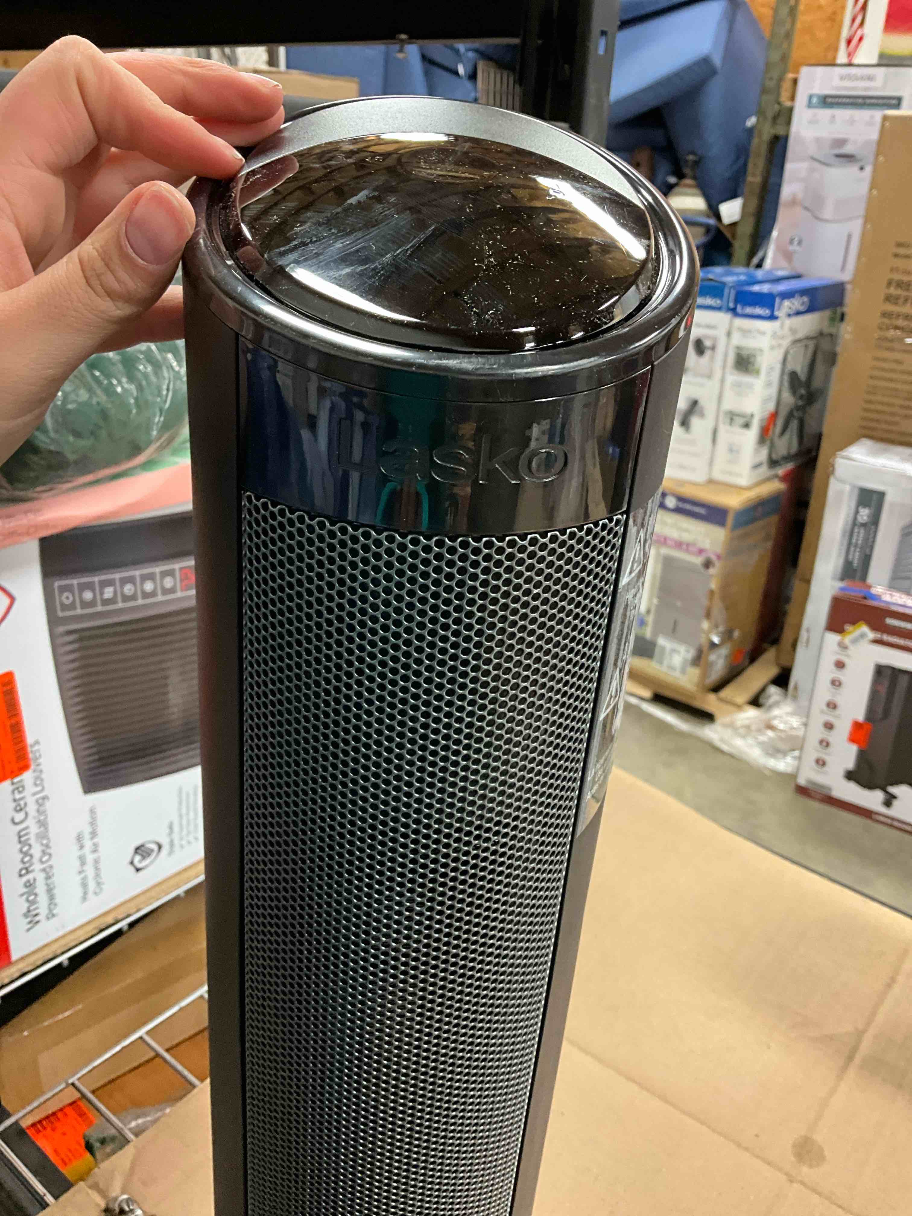 Condition photo showing New/Like New for Working Condition Verified. Lasko Ceramic Tower Heater with Remote Control CT22495