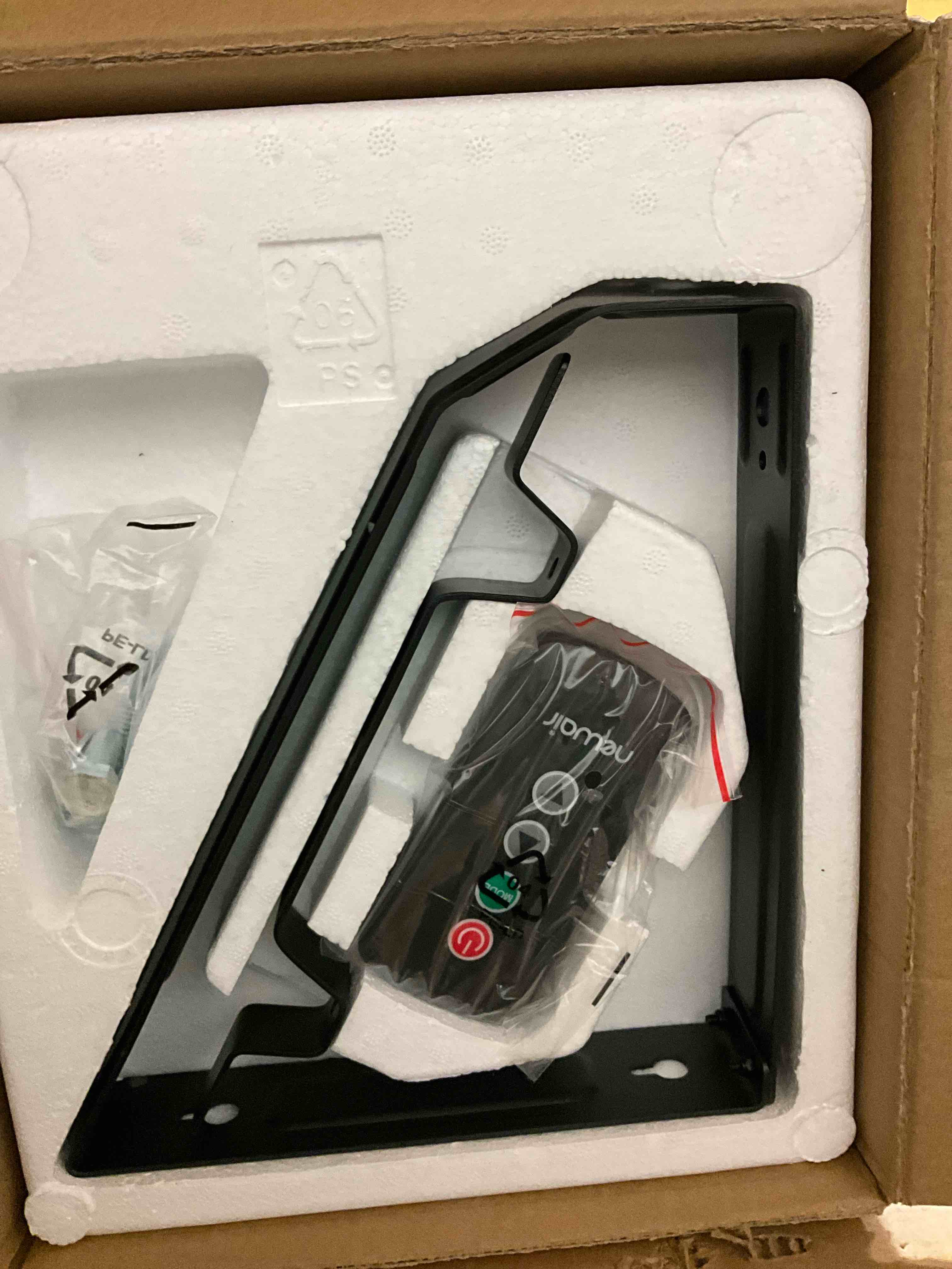 Condition photo showing New/Like New for NewAir - 500 Sq. Ft. 2-in-1 Freestanding or Mounted Electric Garage Heater with Remote Control - Gray