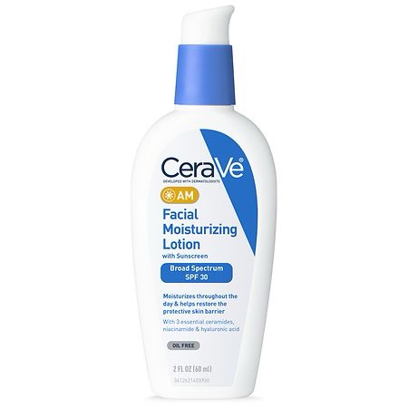 cerave facial moisturizing lotion am spf 30 | 3 ounce | daily face moisturizer with spf | fragrance free