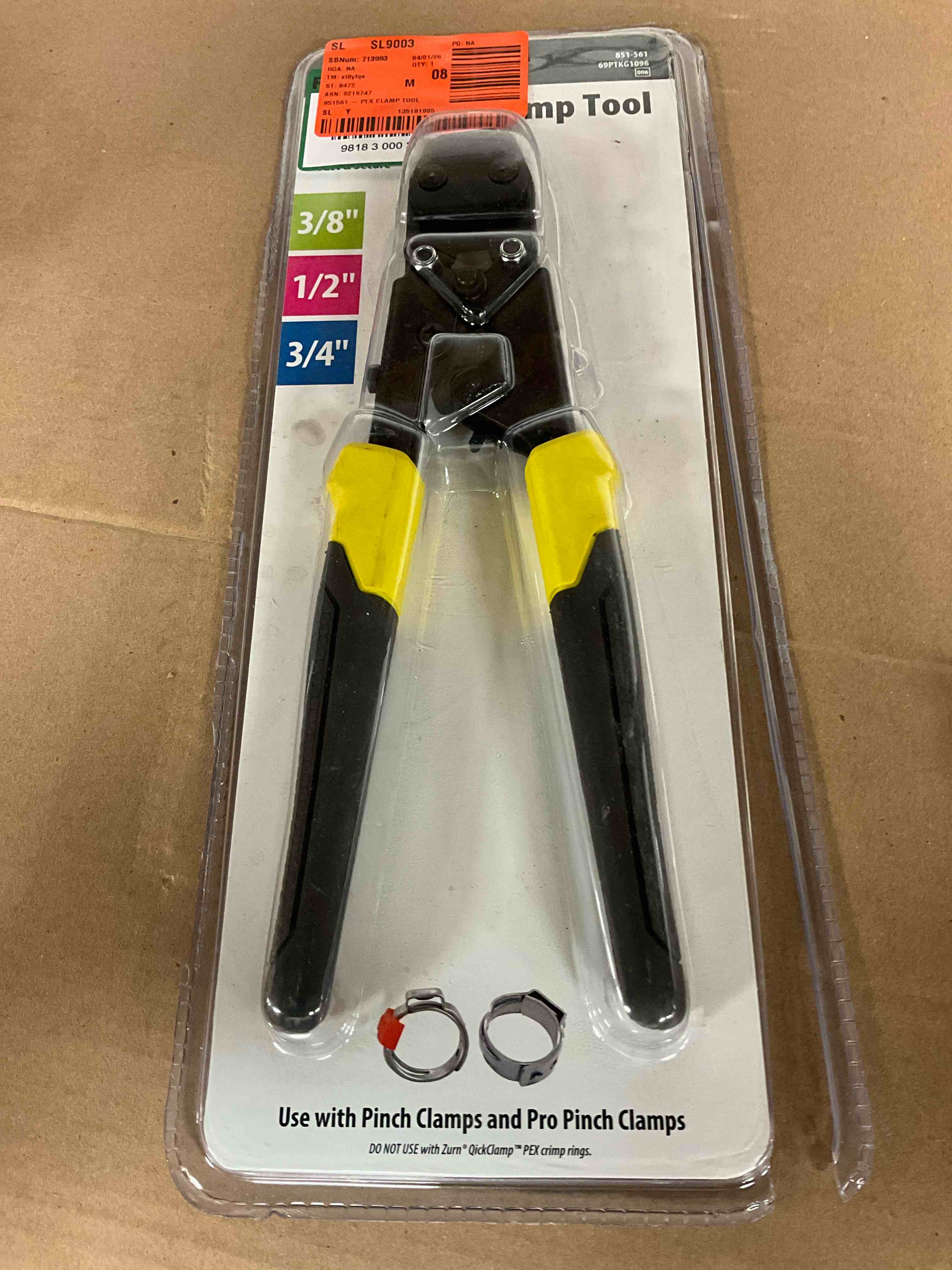 Condition photo showing New/Like New for apollo pex 69ptkg1096 3/8-inch - 1-inch stainless steel pinch clamp tool