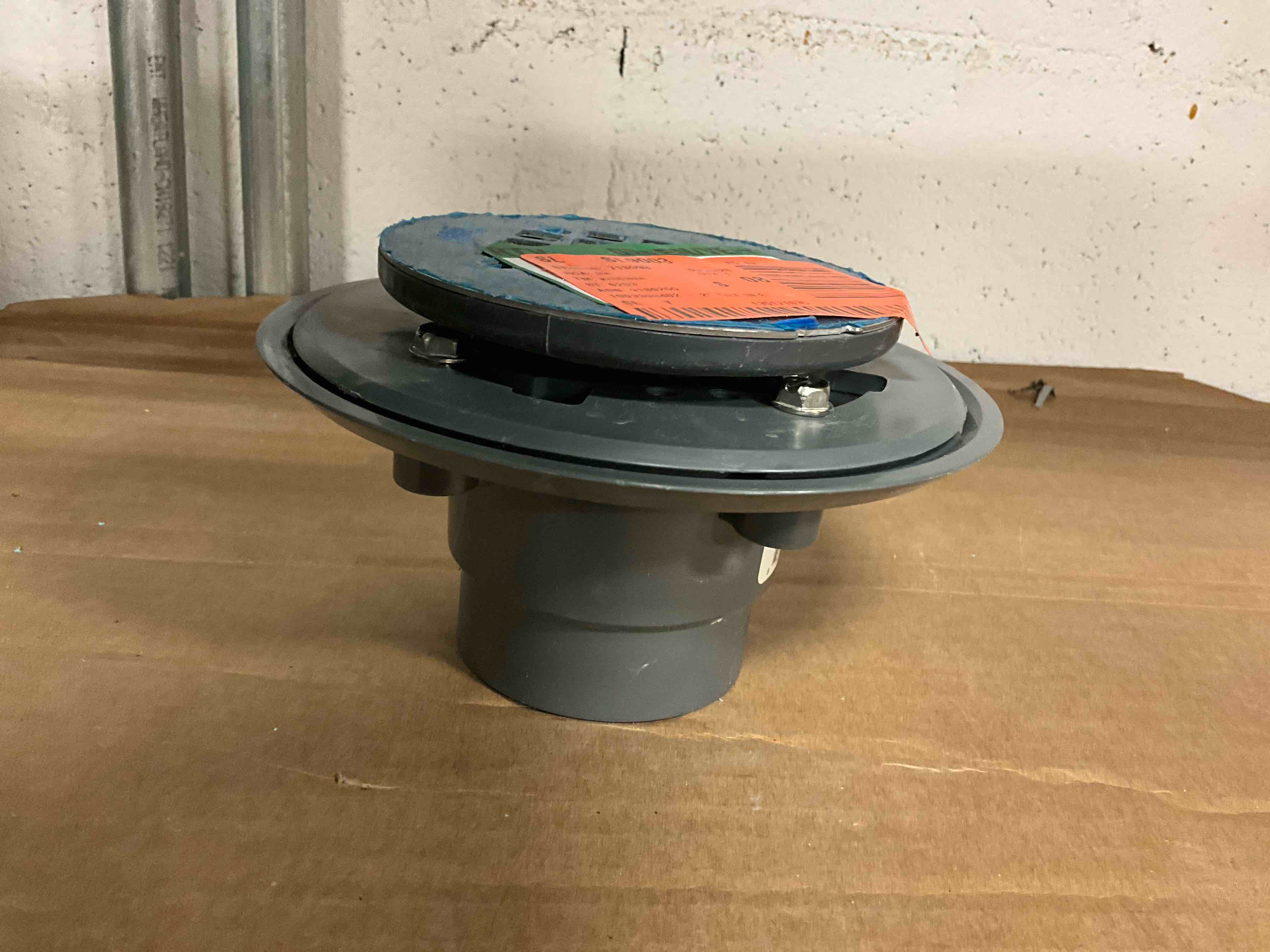 Condition photo showing New/Like New for 2 in. to 3 in. pvc low profile drain with stainless steel strainer
