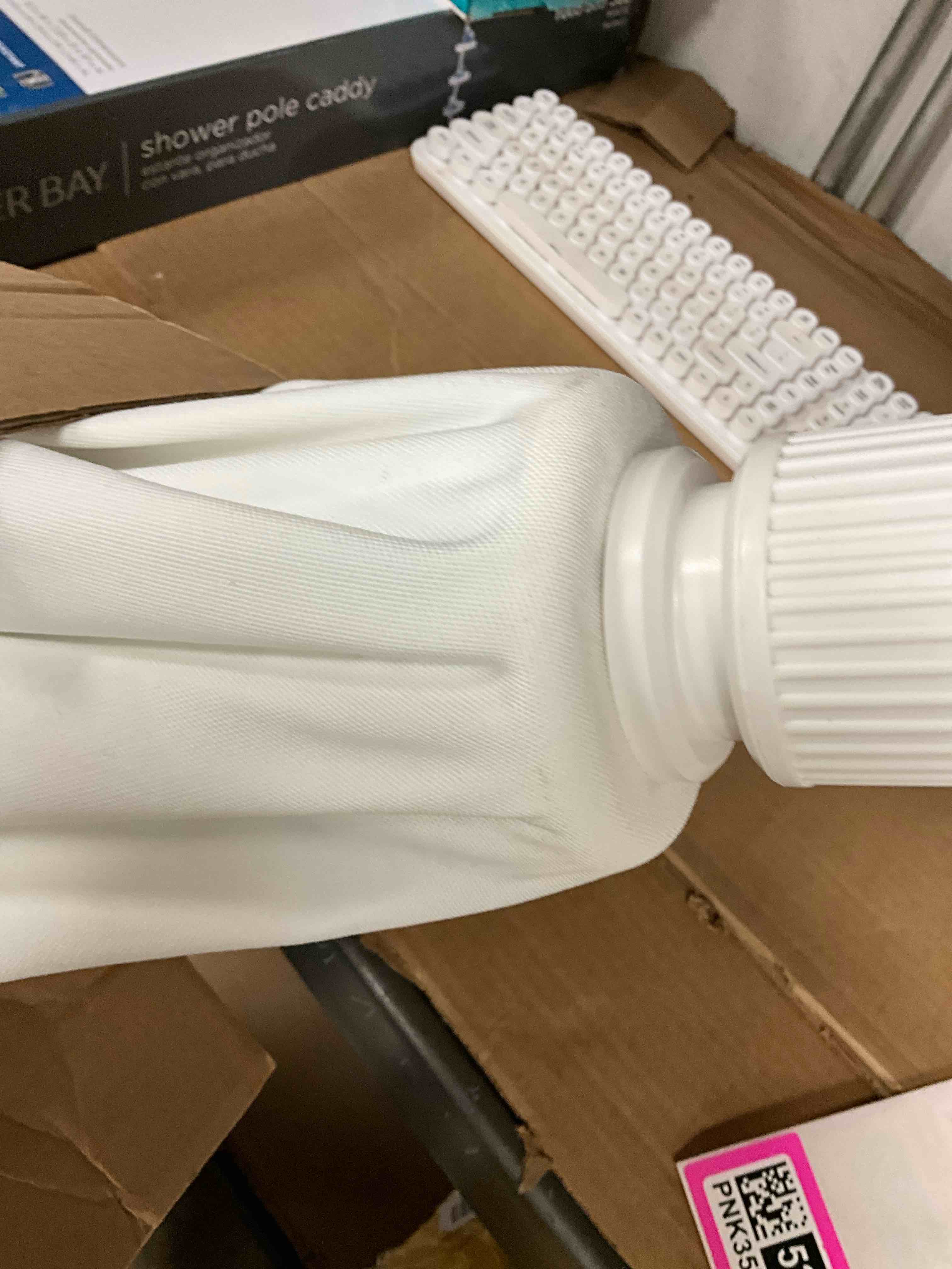 Condition photo showing New/Like New for 9 ft. aluminum collar tilt patio umbrella in white olefin
