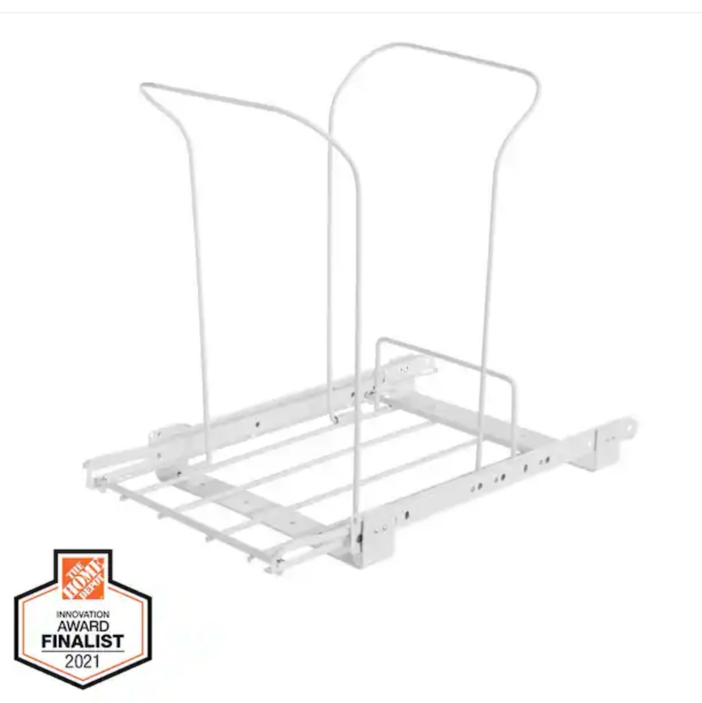 11.22 in. l x 19.29 in. w x 12 in. h under cabinet pull out wire trash can 6 gal. holder
