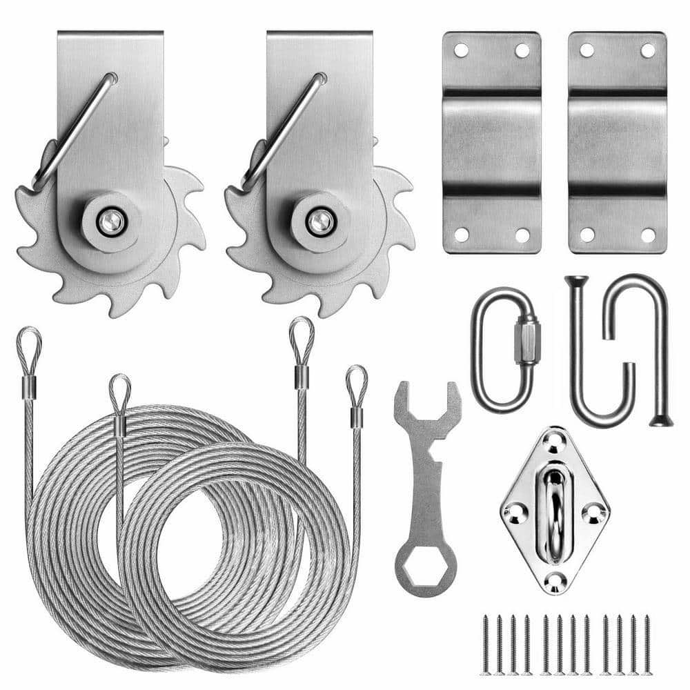 top-notch tension ratchet winch triangle sun shade sail canopy cable wire installation kit