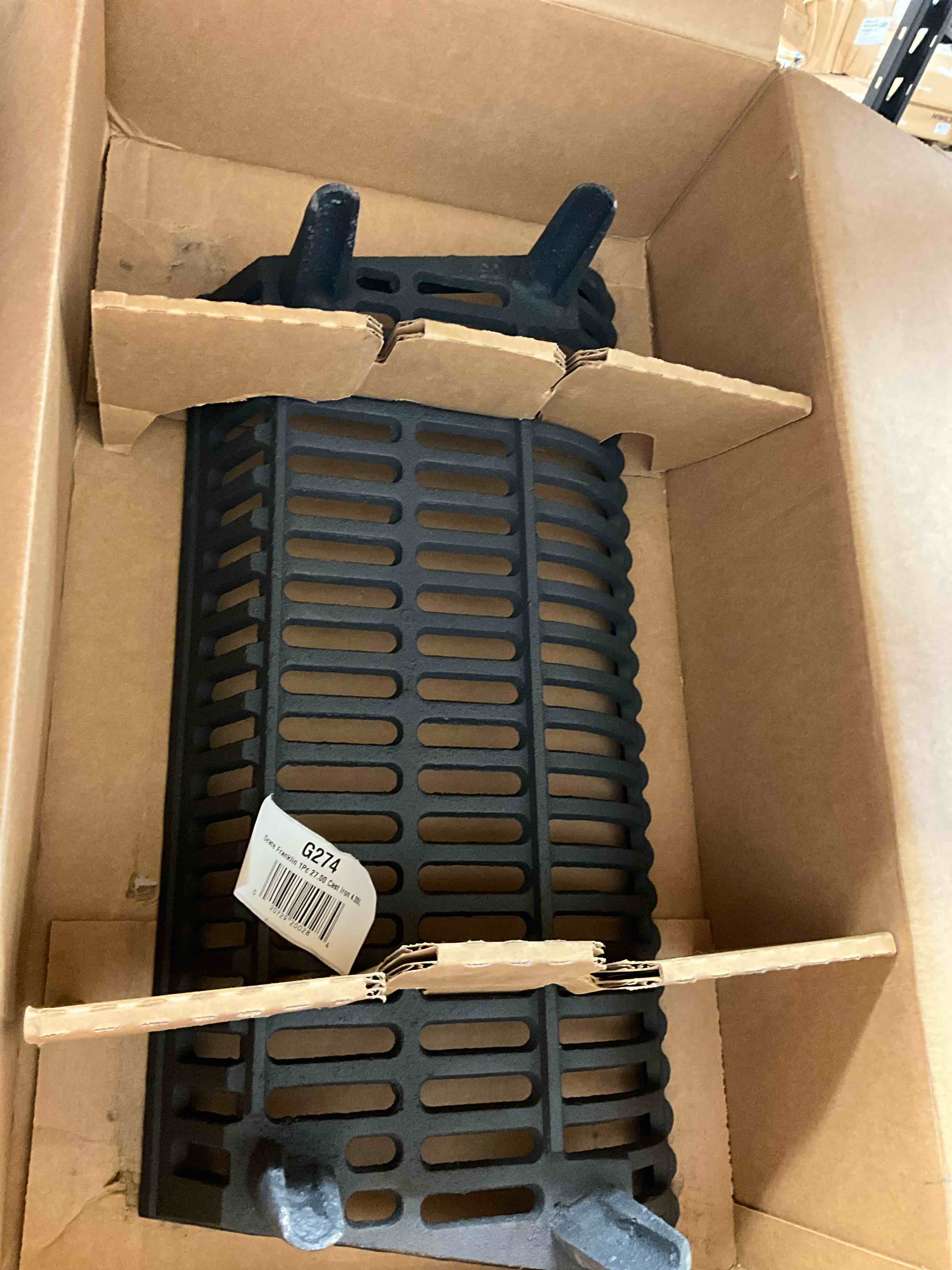 Condition photo showing New/Like New for liberty foundry g27-4-bx fire grate, 27" w x 12.5" d x 7" h, black