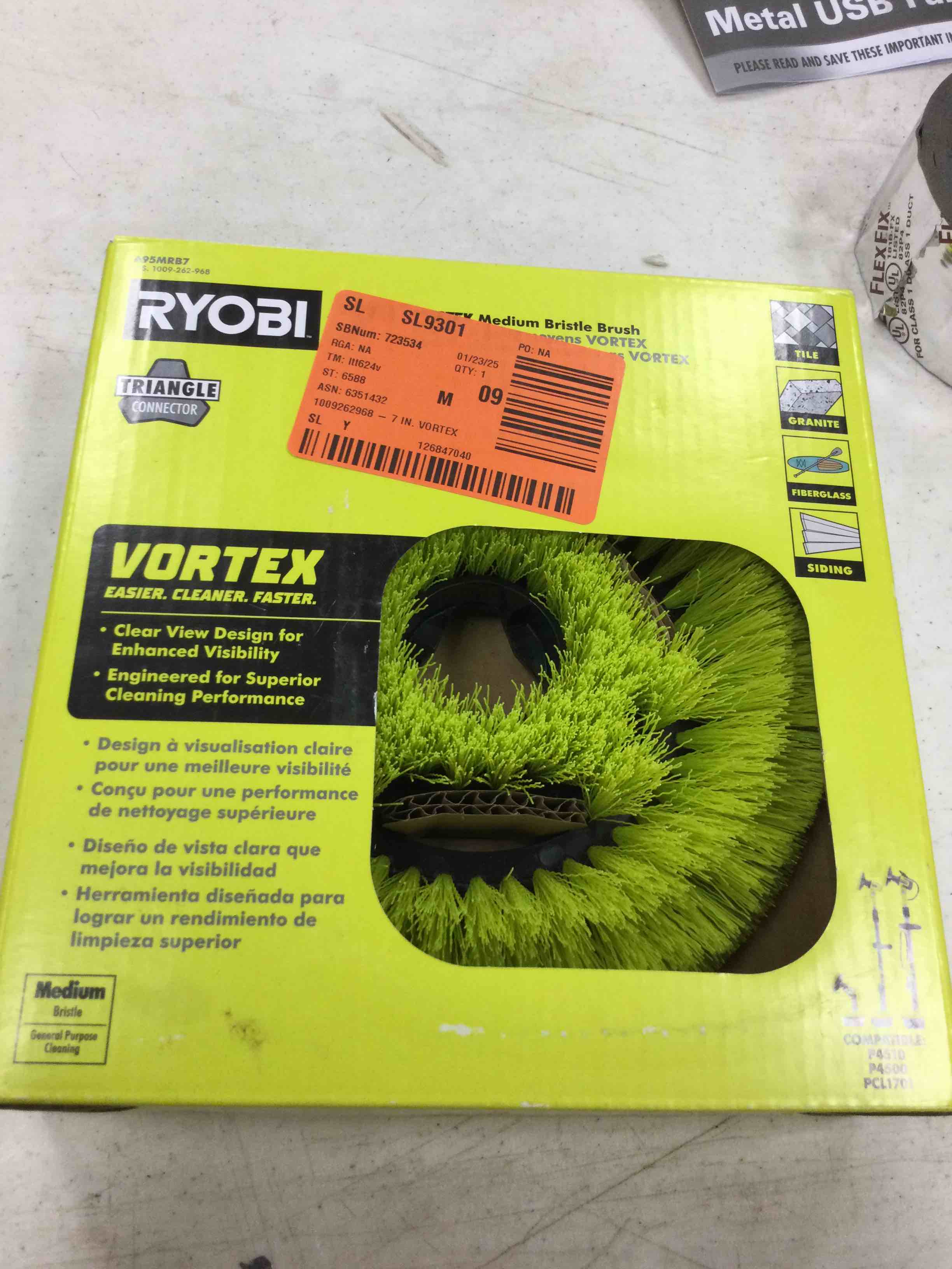 7 in. VORTEX Medium Bristle Brush