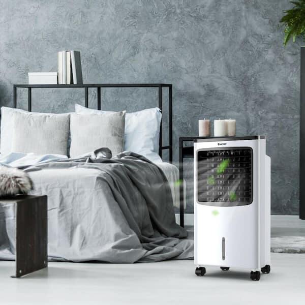 215 CFM 3-Speed Portable Evaporative Cooler Air Cooler Fan Filter Humidify Anion For 400 Sq.Ft. with Remote Control