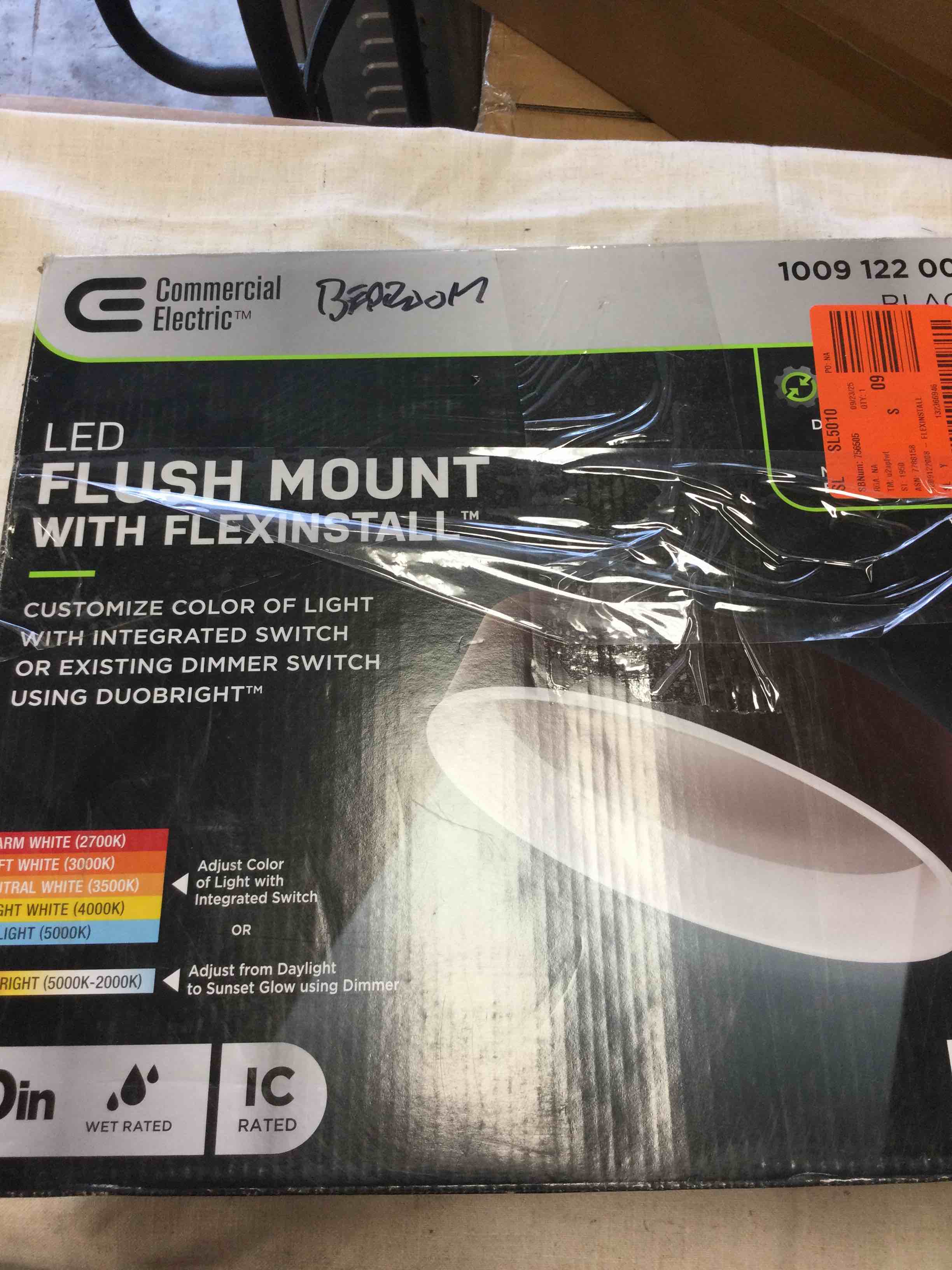 Flexinstall Cove 10 in. Black Integrated LED Recessed Ceiling Light with 5CCT Plus DuoBright