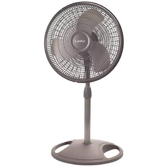 Lasko 16 in. 3 Speed Oscillating Pedestal Fan with Adjustable Height, Easy Assembly, and Quiet Cooling for Any Room in Gray