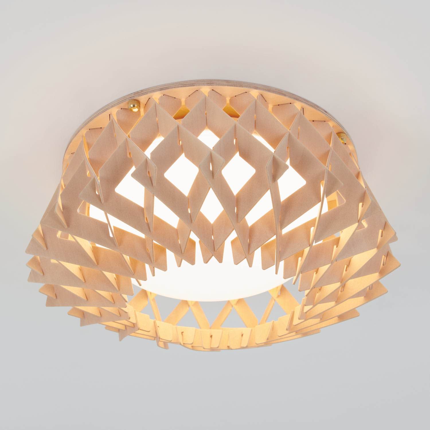 Artika Kiran LED Wood Flush Mount Light