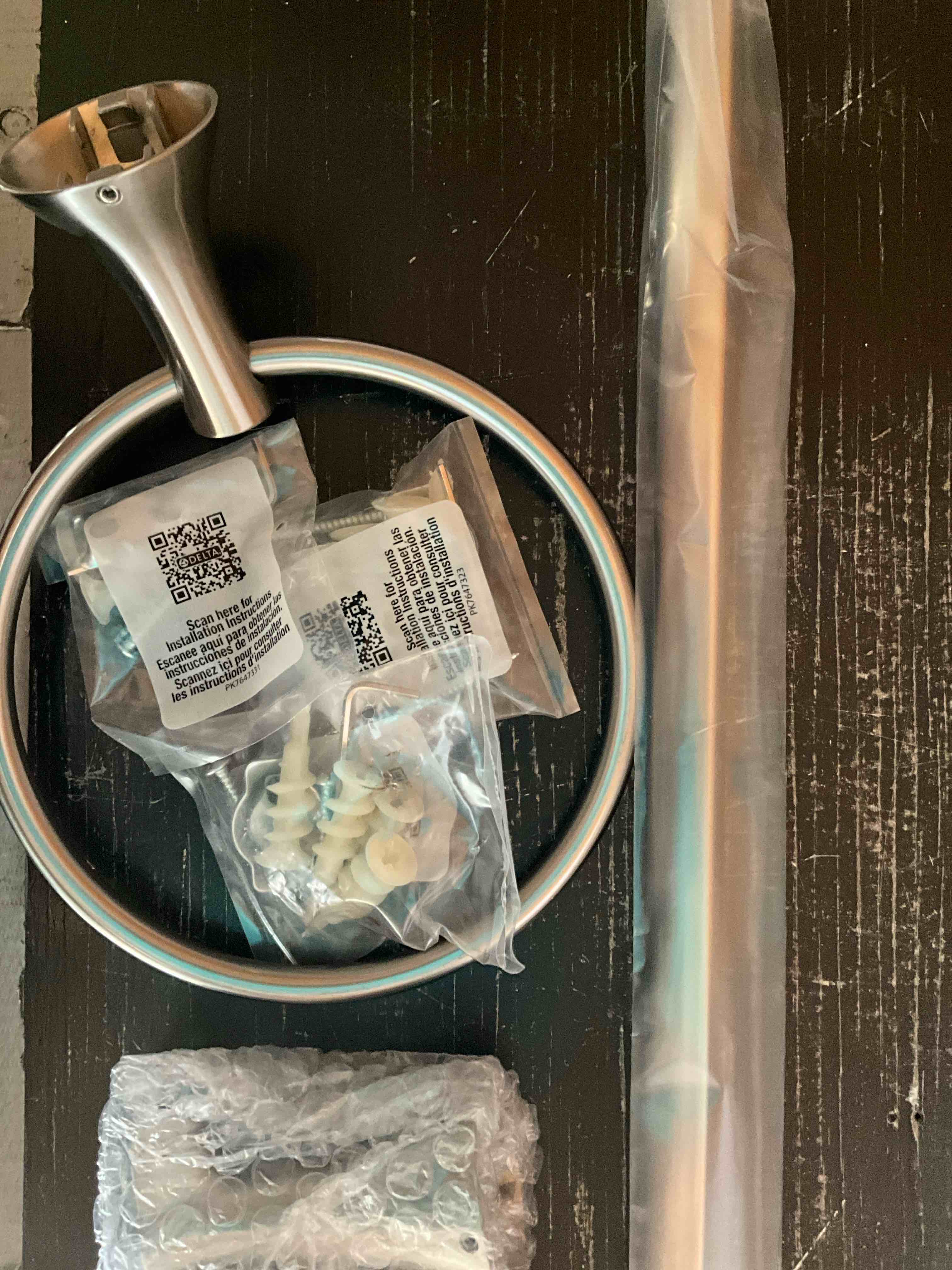 Greydon 3-Piece Bath Hardware Set w/18 in . Towel Bar w/6 in. extender, Toilet Paper Holder, Towel Ring, Brushed Nickel