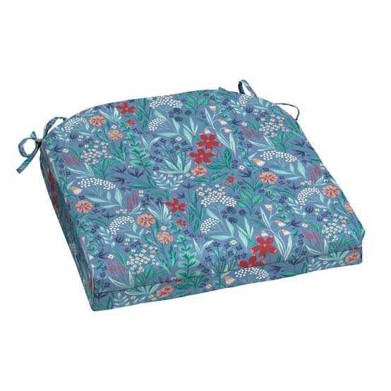 20 in. W x 20 in. D Universal Outdoor Seat Pad in Winifred Floral