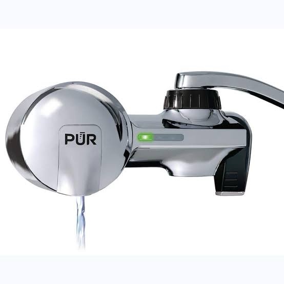 Used. Pur Plus Faucet Mount Filtration System, Chrome 