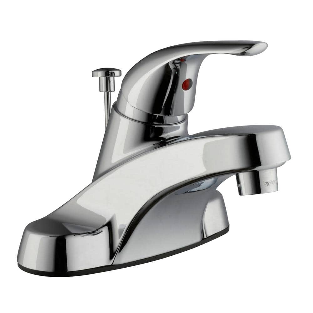 Aragon 4 in. Centerset Single-Handle Low-Arc Bathroom Faucet in Polished Chrome