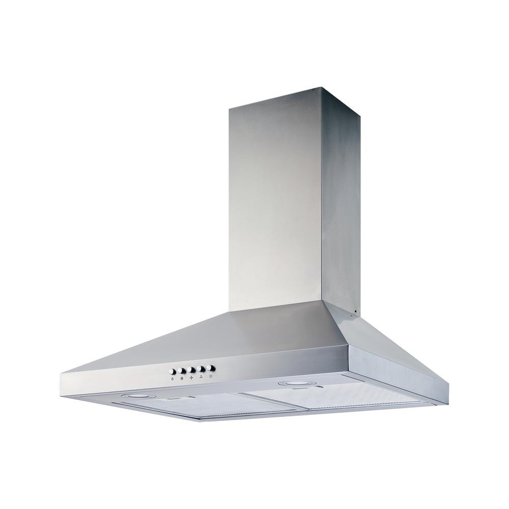 Siena 30 in. 350CFM Convertible Pyramid Wall Mount Range Hood in Stainless Steel with Charcoal Filter and LED Lighting