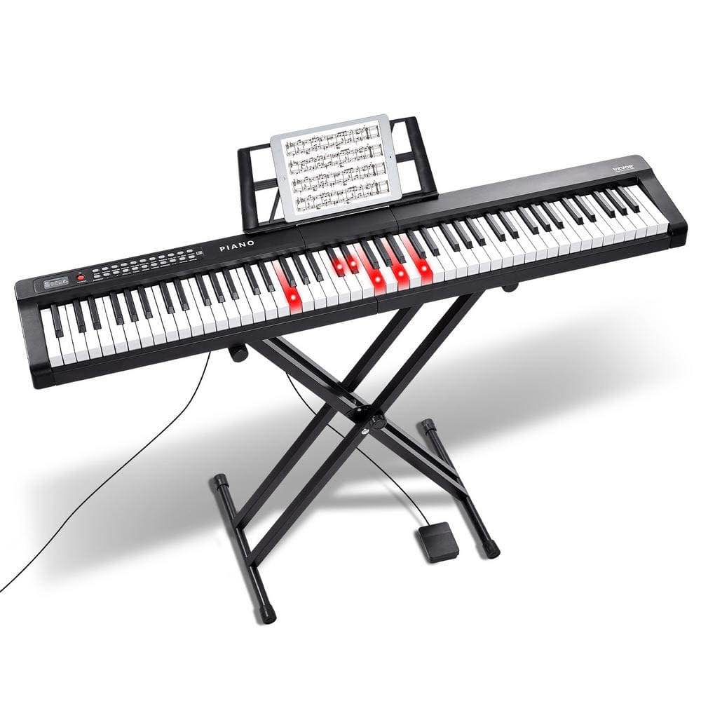 88 Key Digital Piano Keyboard Semi Weighted Keys Full Size Electric Keyboard Piano Set Bluetooth MIDI USB for Beginners