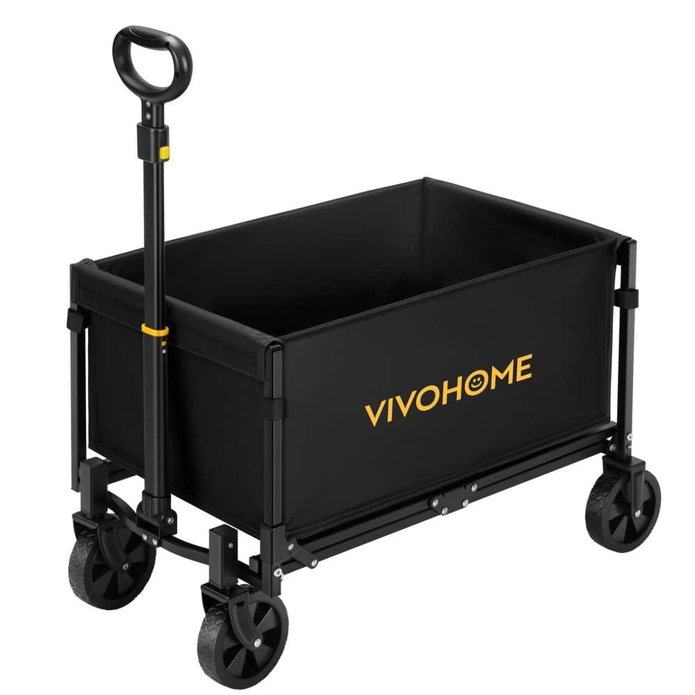 2.83 cu. ft. 300 lbs. Capacity Collapsible Lightweight Portable Fabric Garden Cart with All-Terrain Wheels