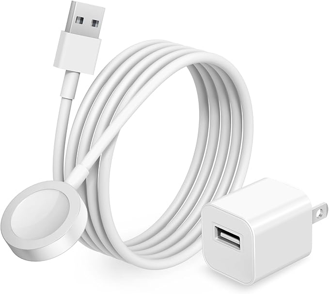 Watch Charger for Apple Watch Charger Fast Charging 3.2FT Wireless Fast Charging Cord with Wall Chargers Plug Block Compatible with Apples Watchs Series 10/9/8/7/SE/6/5/4/3/2/1
