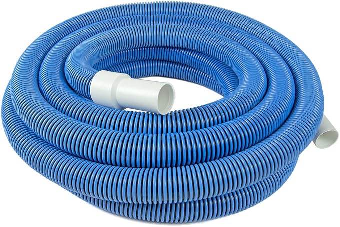 Manual Pool Vacuum Hose, 35 Ft x 1-1/2” for Inground & Above Ground Pools, Not for Automatic Cleaners, Kink-Free, Heavy Duty Pool Cleaner Hose with Swivel Cuff