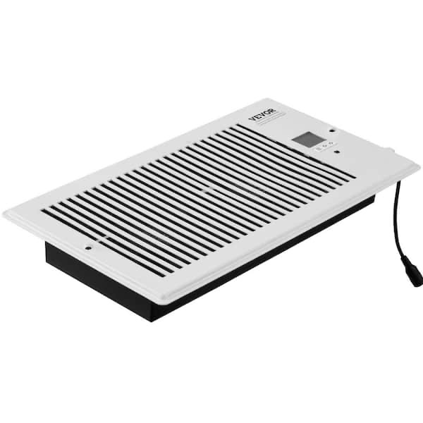 Register Booster Fan, Quiet Vent Booster Fan Fits 4 in. x 10 in. Register Holes for Heating Cooling Smart Vent, White