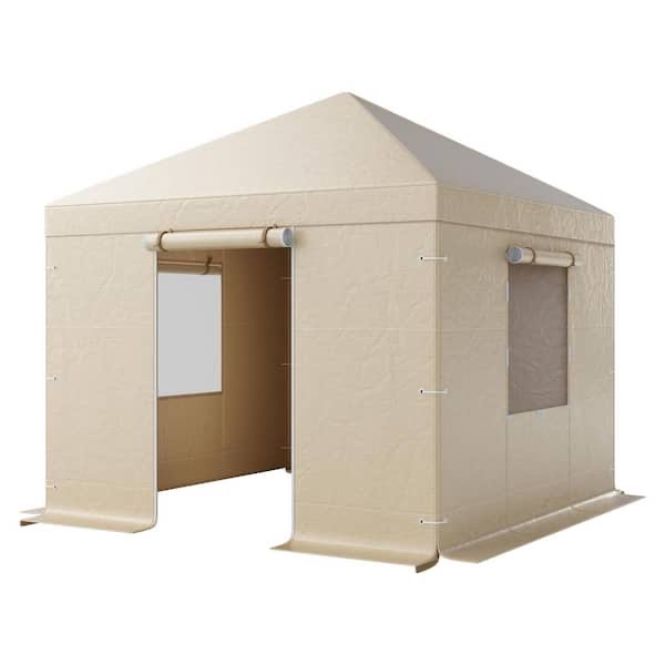 Open box. Winter Gazebo Cover for 10 x 10 ft. Hardtop Gazebos, All-Weather Protection, Side Panels, Mesh Vent, PE Material