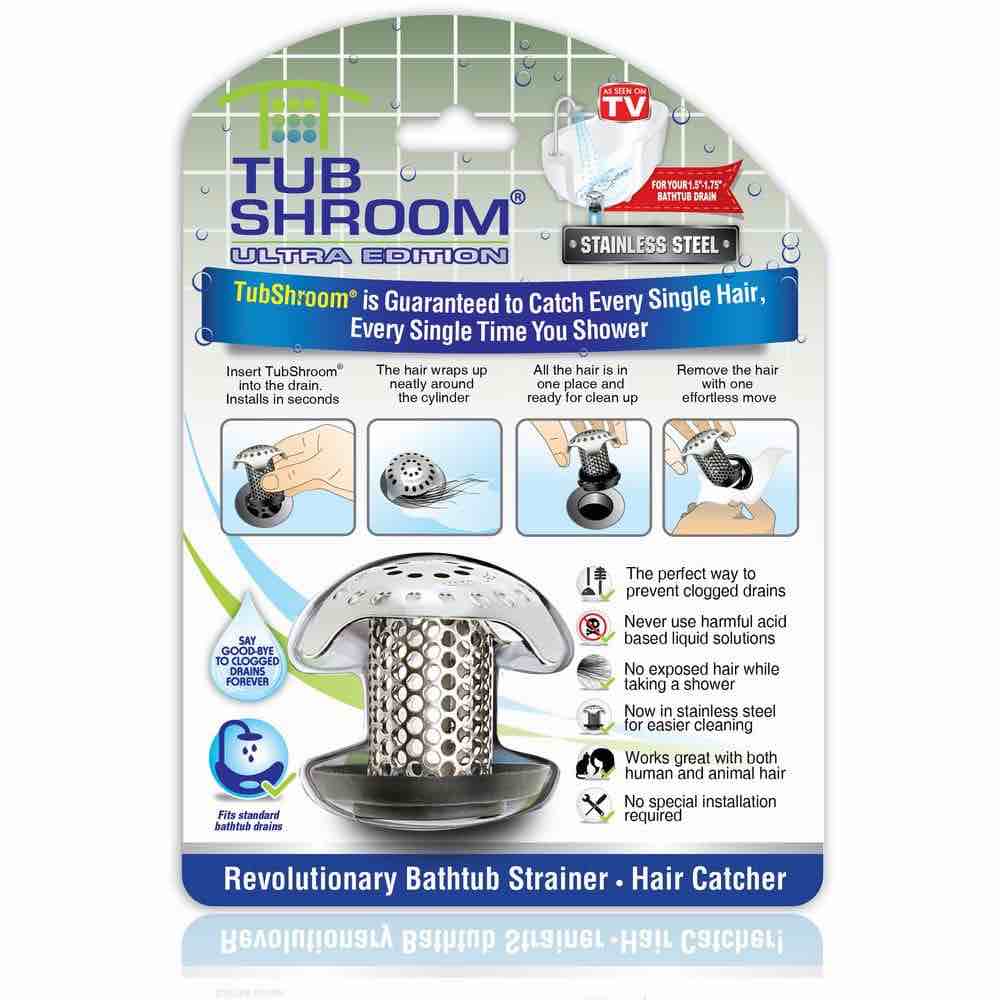 1.25 in. - 2 in. bathtub drain protector hair catcher stainless steel finish